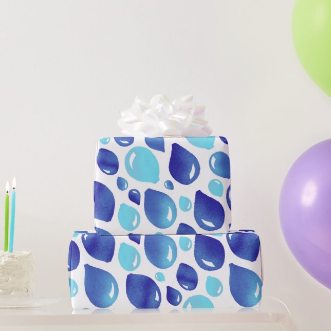 Niedlicher blauer Balkon Kid`s Pattern Geschenkpapier (Partygeschenke)