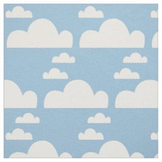Niedlicher blauer Himmel u. punktierte Linien Stoff