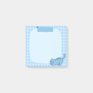 Niedlicher blauer Pfosten Post-it Klebezettel