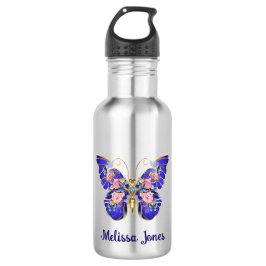 Niedlicher Blauer Rosa Goldbarmherzigkeit Edelstahlflasche