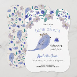 Niedlicher Blauer Sparrow mit Blume-Hut