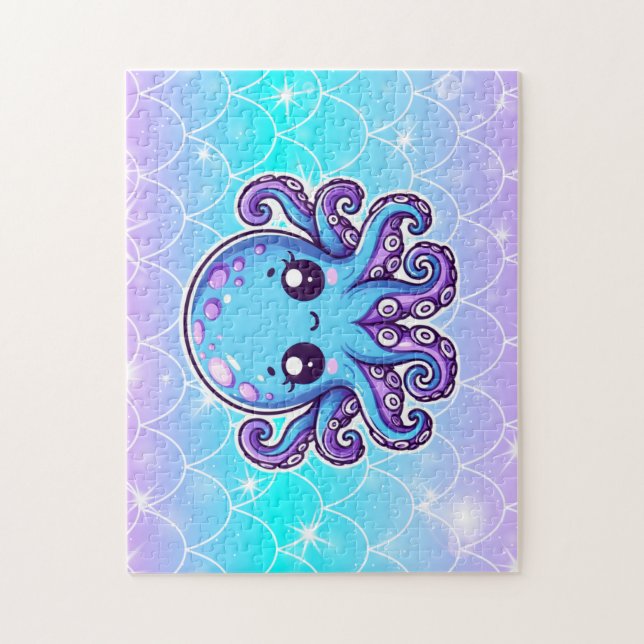 Niedlicher Blauoktopus (Vertikal)