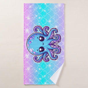 Niedlicher Blauoktopus Badehandtuch