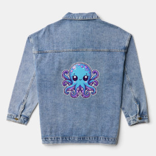 Niedlicher Blauoktopus Jeansjacke