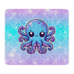 Niedlicher Blauoktopus Schneidebrett