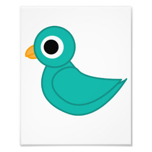 Niedlicher Blauvogel Fotodruck