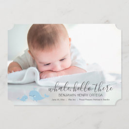 Niedlicher Blauwal Hallo dort Ankündigung