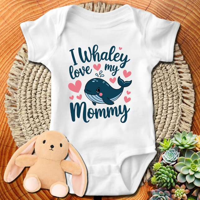 Niedlicher Blauwal I Whaley Liebe Meine Mommy Baby Strampler (Von Creator hochgeladen)