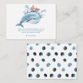Niedlicher Blauwal Vielen Dank Note Card Mitteilungskarte
