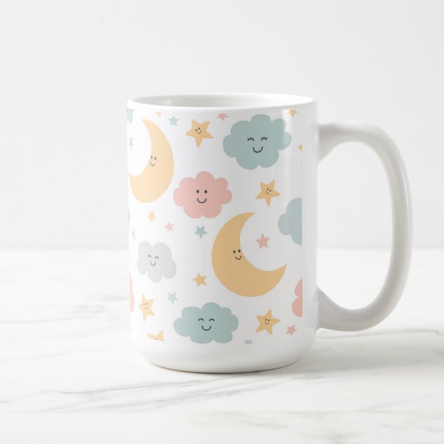 Niedlicher Blick in das Himmelsmuster Kaffeetasse (Rechts)