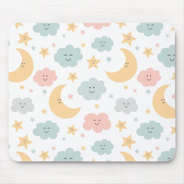 Niedlicher Blick in das Himmelsmuster Mousepad (Vorne)