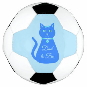 Niedlicher Blue Baby Boy Cat Custom Vater to be Fußball