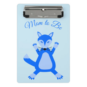 Niedlicher Blue Baby Boy Fox benutzerdefinierte Ma Mini Klemmbrett