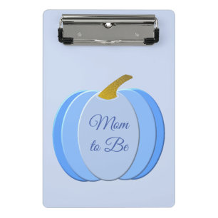 Niedlicher Blue Baby Boy Pumpkin Custom Mama zu se Mini Klemmbrett