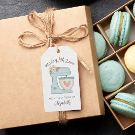 Niedlicher Blue Bakery Mixer aus Liebe-Geschenketi Geschenkanhänger