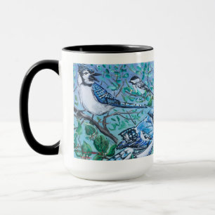 Niedlicher Blue Bird Kunstwerk Knochen China Tasse
