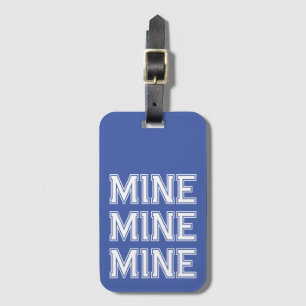 Niedlicher Blue Funny Luggage Tag Gepäckanhänger