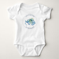 Niedlicher Blue Octopus Baby Bodysanze