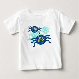 Niedlicher Blue Spider Halloween Clip Art Graphic Baby T-shirt