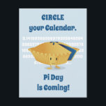 Niedlicher Blueberry Pie Pi Day Postkarte<br><div class="desc">Postcard mit einer lächelnden,  fast vollständigen Blueberry Pie Cartoon Illustration. Die Zahlen für Pi sind für mehrere Dezimalstellen sichtbar. Diese Postkarte lasse jedem zu wissen,  dass Pi Day kommt. Geben Sie den Leuten Zeit,  sich ihren Lieblings-Rechner zu schnappen,  ein paar zusätzliche Mehl zu kaufen und das perfekte Tortenrezept auszuwählen.</div>