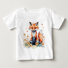Niedlicher Blumenfuchs Baby T-shirt