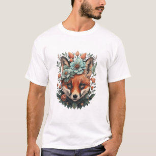 Niedlicher Blumenfuchs T-Shirt