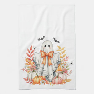 Niedlicher Blumengast Spooky Sweet Fall Halloween Geschirrtuch