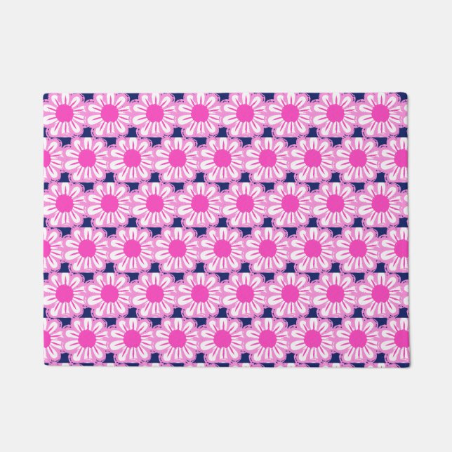 Niedlicher Blumenhintergrund Fußmatte (Vorderseite)