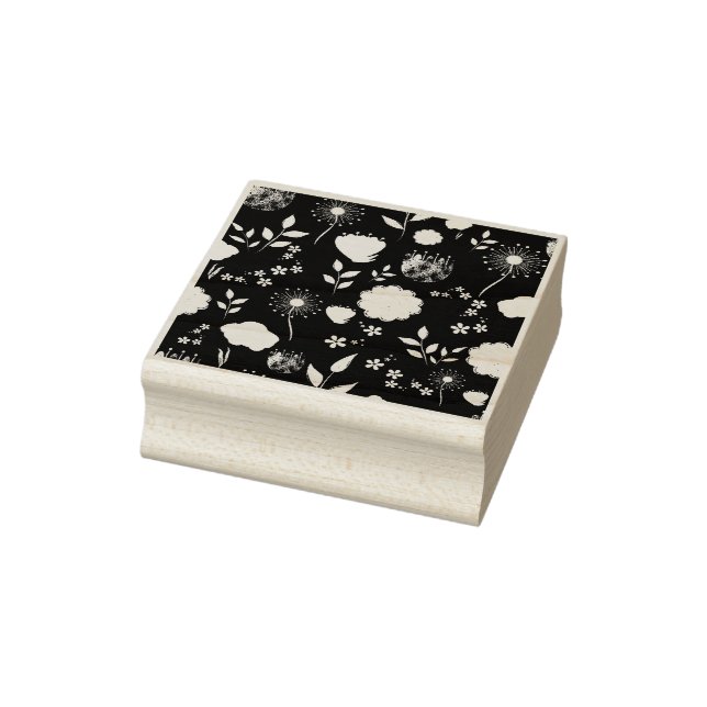 Niedlicher Blumenhintergrund Gummistempel (Stempel)