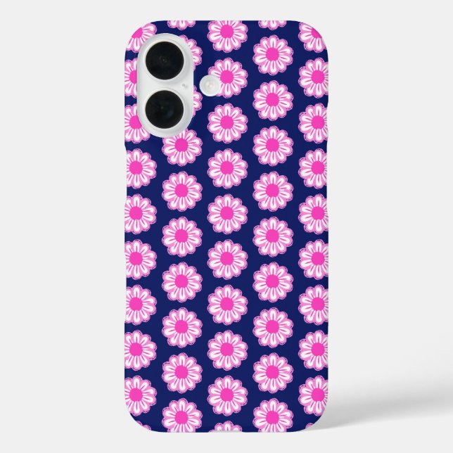 Niedlicher Blumenhintergrund iPhone 16 Hülle (Rückseite)