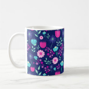 Niedlicher Blumenhintergrund Kaffeetasse