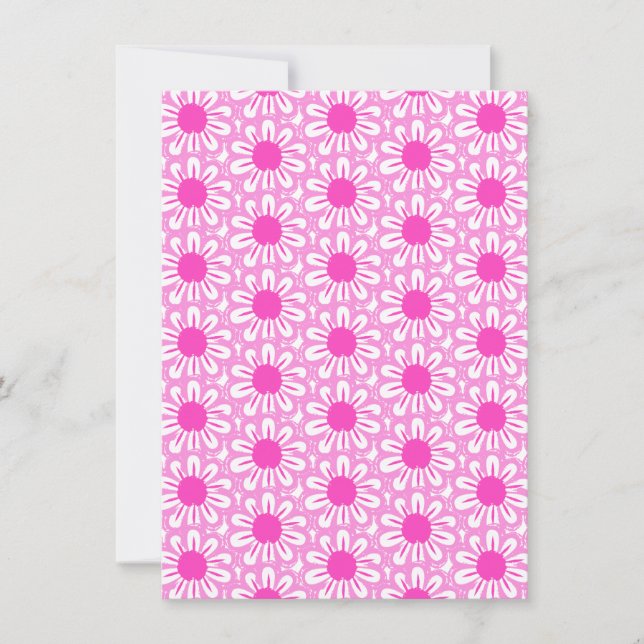 Niedlicher Blumenhintergrund Karte (Vorderseite)