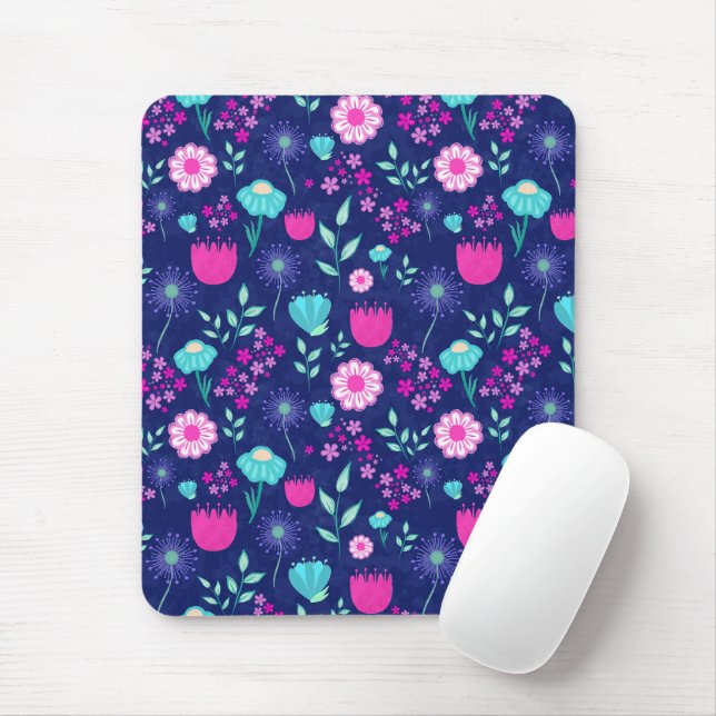 Niedlicher Blumenhintergrund Mousepad (Mit Mouse)