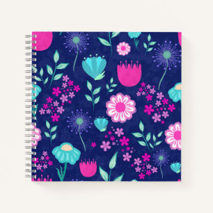 Niedlicher Blumenhintergrund Notizbuch