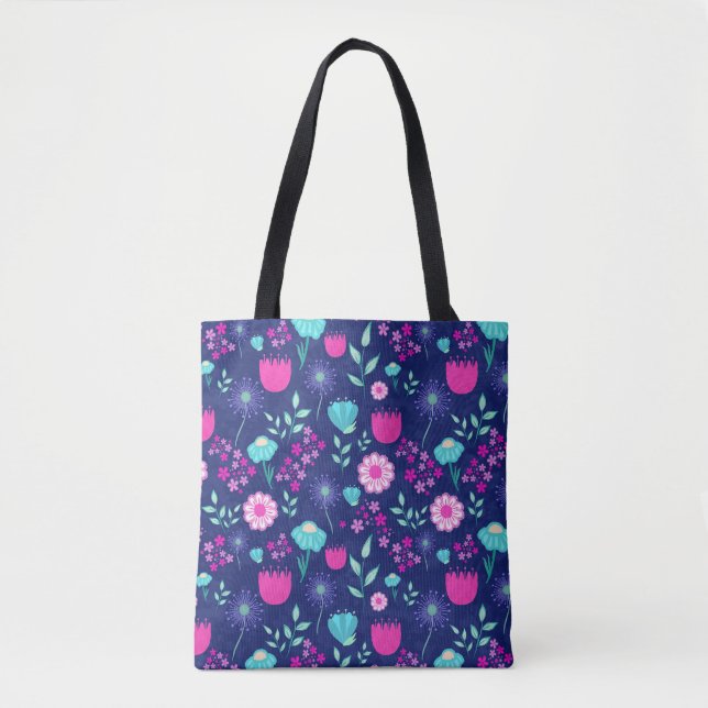 Niedlicher Blumenhintergrund Tasche (Vorderseite)