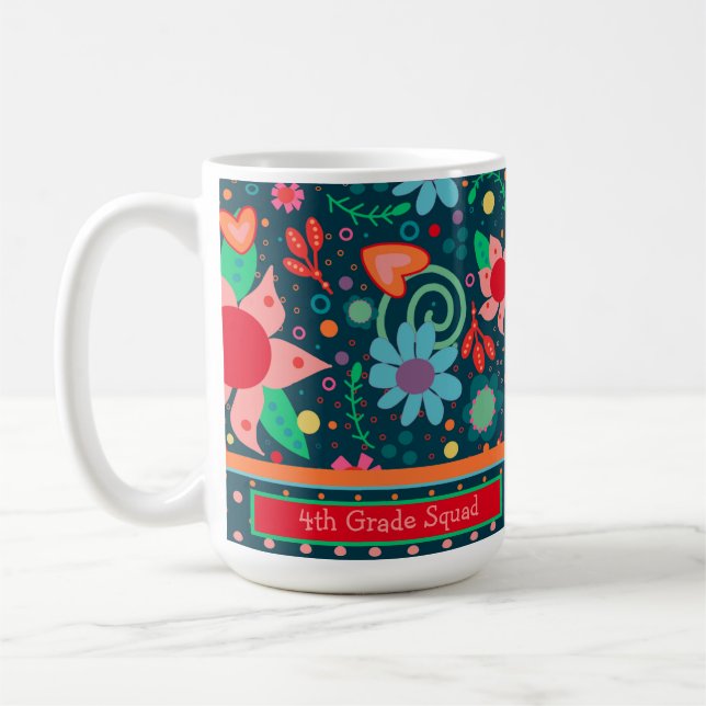 Niedlicher Blumenlehrer, erster Klasse, eigens für Kaffeetasse (Links)