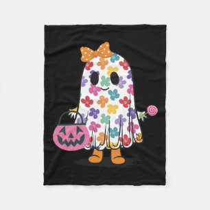 Niedlicher Blumenstrauß oder Treat Funny Halloween Fleecedecke