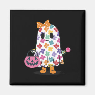 Niedlicher Blumenstrauß oder Treat Funny Halloween Magnet