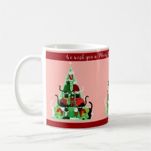 Niedlicher Blush Kitty Weihnachtsbaum Custom Ferie Kaffeetasse