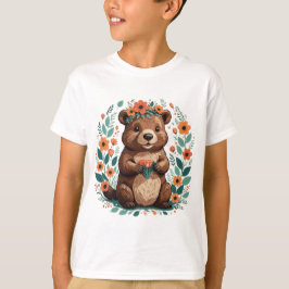 Niedlicher Blütenbiber T-Shirt
