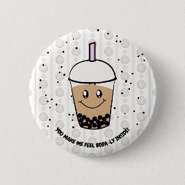 Niedlicher Boba Bubble Tee Knopf Button