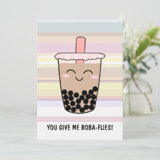 Niedlicher Boba Milk Tee Einladung