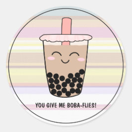 Niedlicher Boba Pearl Milk Pub Runder Aufkleber