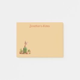 Niedlicher Bobcat auf Kakteen Post-it Klebezettel