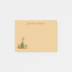 Niedlicher Bobcat auf Kakteen Post-it Klebezettel