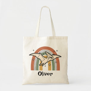 Niedlicher Boho-Erdfarbton fliegender Dinosaurier Tragetasche