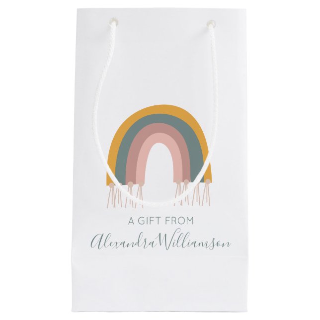Niedlicher Boho Rainbow ein Geschenk von Personali Kleine Geschenktüte (Vorderseite)