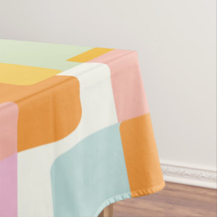 Niedlicher Boho Retro Pastel Geometrische Form Art Tischdecke