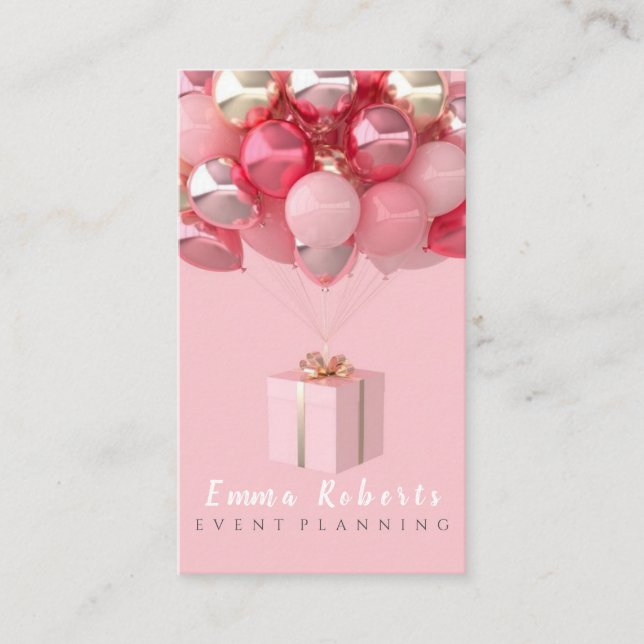 Niedlicher Bokeh- und Rose-Gold-Sequin-Eventplaner Visitenkarte (Vorderseite)