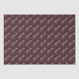 Niedlicher Bonito Fisch in Pastellrosa am Deep Mar Seidenpapier